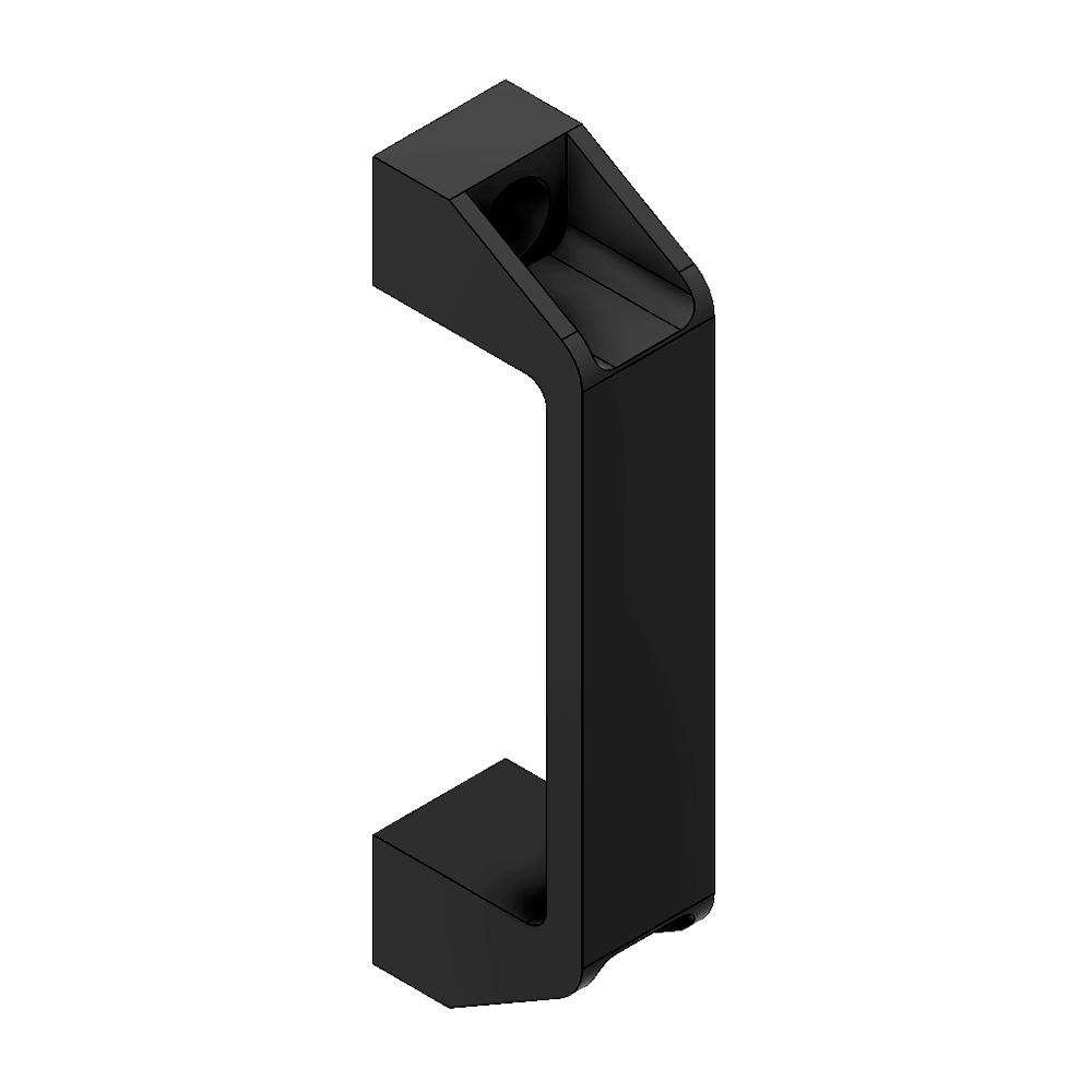 50-211-3SS MODULAR SOLUTIONS 120 BLACK NYLON PULL HANDLE<BR>STAINLESS STEEL HARDWARE 26MM X 137MM X 41MM